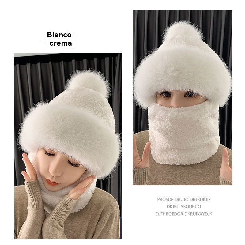 🔥【Compra 1 y llévate 1 gratis】Nuevo gorro y bufanda de lana de cordero para invierno, gruesos y cálidos, indispensables para exteriores y oficina.