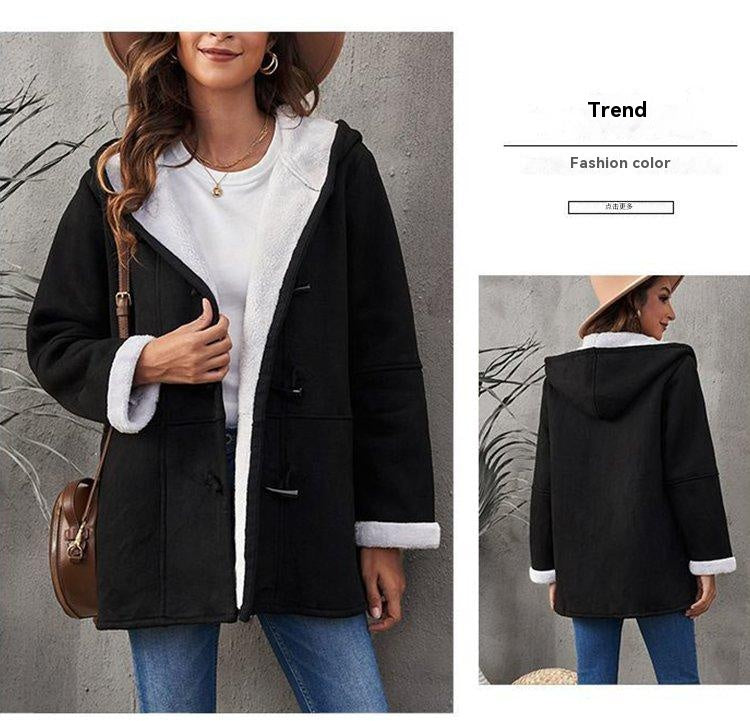 🐏🥼💖【Nová zimná kolekcia so zľavou 43%】Elegantný a teplý dámsky semišový kabát s fleecovou podšívkou, S-5XL, zimný kabát na každodenné nosenie
