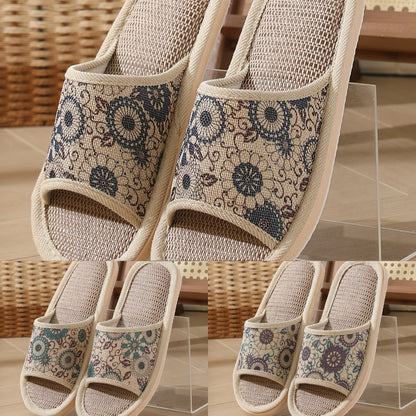 👩‍👩‍👧‍👦🔥Nova kolekcija 50% popusta 【3 para】【37-40】kućne papuče od pamuka i lana, za sva godišnja doba, za cijelu obitelj, lagane i protuklizne
