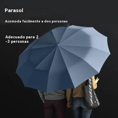 ☔【Lanzamiento 35%】☔🌞 Paraguas automático y sombrilla solar de alta calidad 2026, con estructura más robusta de diez varillas.