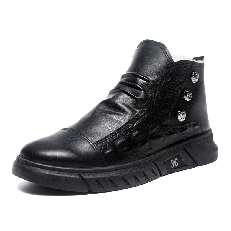 👞【39-44】⛄ Muške čizme od prave kože s toplom pamučnom podstavom, neklizajuće, vodootporne, udobne i fleksibilne zimske čizme