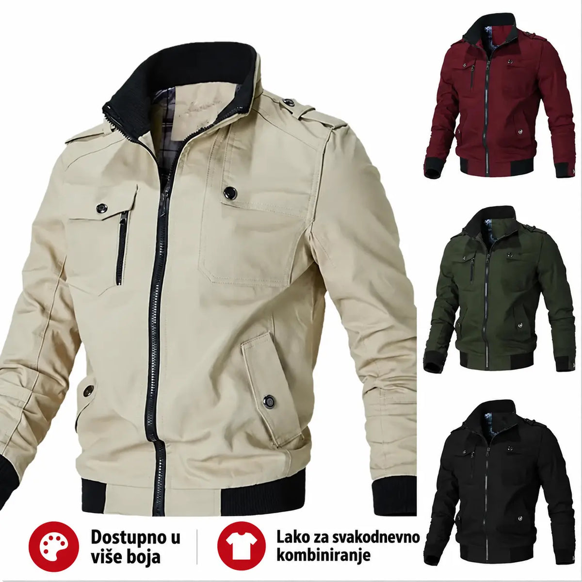 👍🔥 [M-5XL] Nova muška vojna jakna, teška, visokokvalitetna, topla
