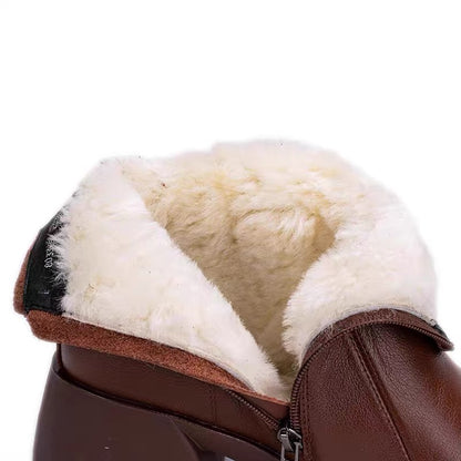 👢【35-40】2025 ❄️ Νέα Χειμερινά Γυναικεία Μποτάκια Μάρτιν , Μποτάκια από Δέρμα 🖤, Ζεστά Πουπουλένια Μποτάκια 🔥