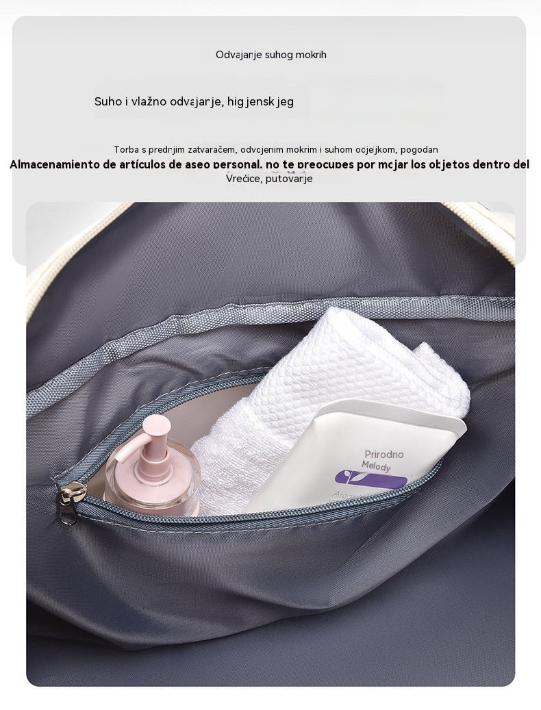 🔥Elegantna putna torba velikog kapaciteta s odvojenim dizajnom za mokru i suhu upotrebu, pogodna za jogu i fitness.