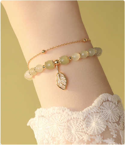 ✨🔥【Compra uno y llévate otro gratis】2 pulseras de oro de 14K con jade Hetiano