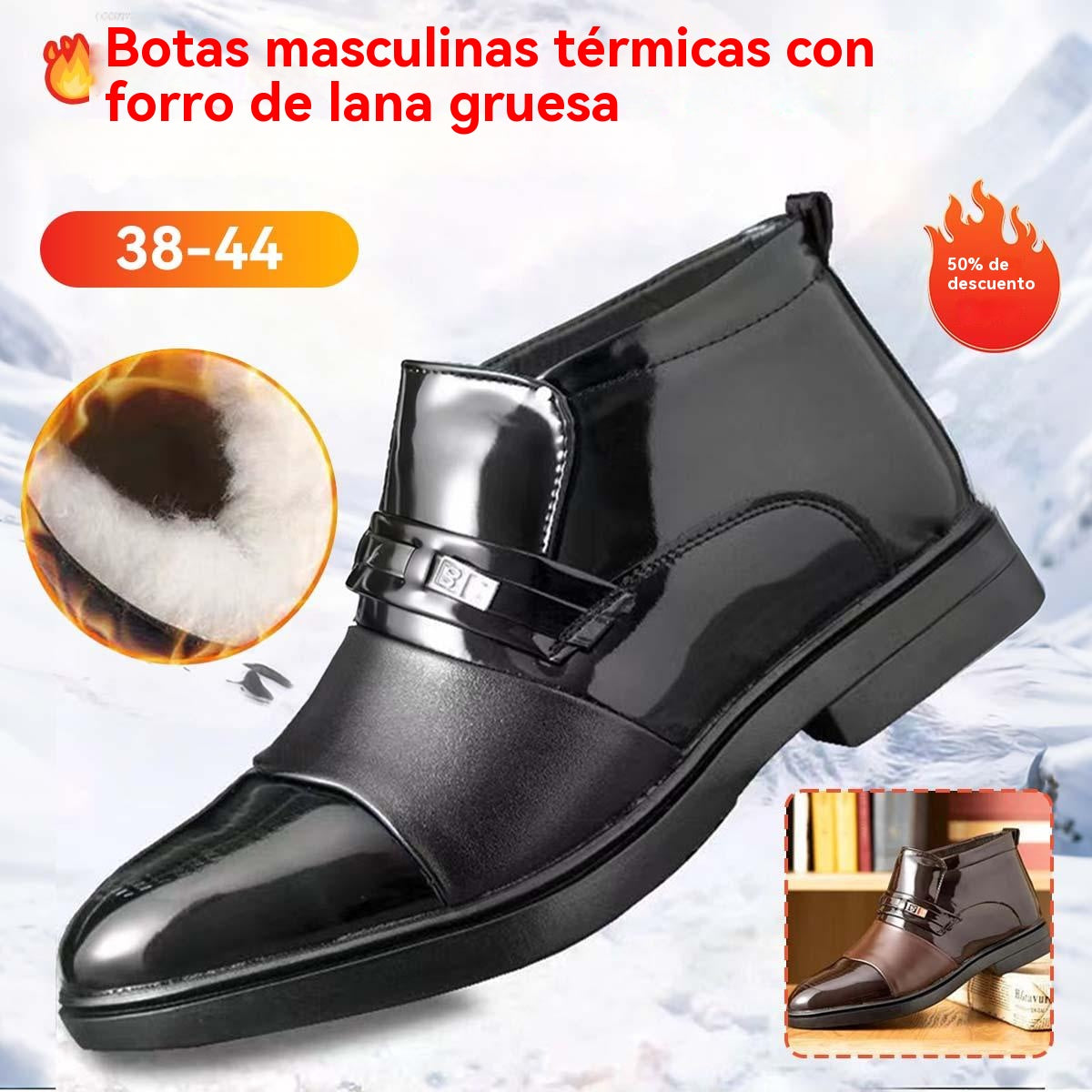 👞🌞【Zimowa Wyprzedaż】【38-44】Eleganckie Męskie Buty Skórzane z Ciepłą Wyściółką - Wygoda, Styl i Ochrona Przed Zimnem na Każdą Okazję!
