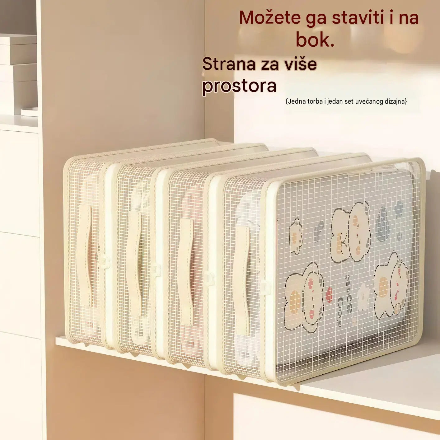 【8-dijelne】Mrežaste vrećice za pohranu za kućnu upotrebu, sprječavaju plijesan i prašinu.