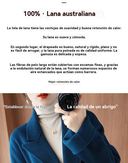 🌈🩰Nuevo producto con 65% de descuento: abrigo de doble cara de alta calidad, 100% lana pura, apto para múltiples temporadas en otoño e invierno
