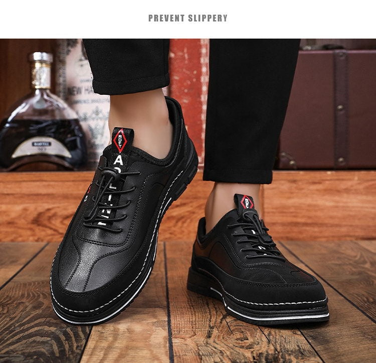 💯🔥【39-48】Pánské casual obchodní boty z voděodolné a odolné proti skvrnám kůže, s měkkou podrážkou pro pohodlné nošení.