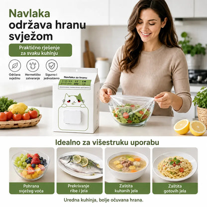 🥗✨ 300 jednokratnih poklopaca za hranu | Fleksibilni poklopci za tanjure, zdjele i posude - Besplatna dostava - Plaćanje pouzećem dostupno