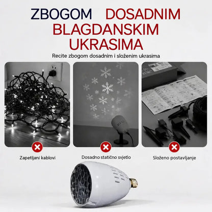 ✨ Božićna E27 LED projekcijska žarulja | 16 dinamičnih uzoraka | Stvorite blagdansko ozračje u sekundi 🎄