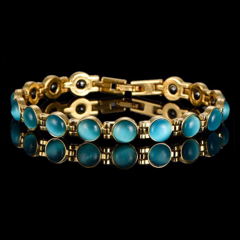 ✨💎【Kupite 1, dobijte 1 gratis】Elegantna magnetska narukvica sa zlatnim kamenom mačkasto oko