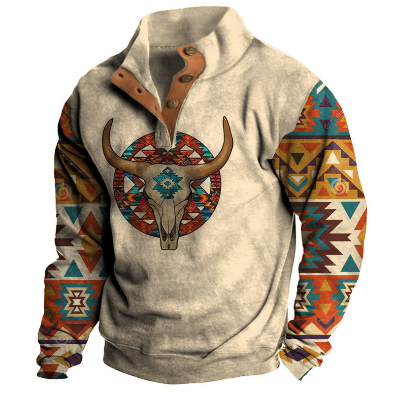 👕【35% de descuento】【S-4XL】Suéter masculino de moda para otoño e invierno 2026, cálido, de manga larga con estampado 3D
