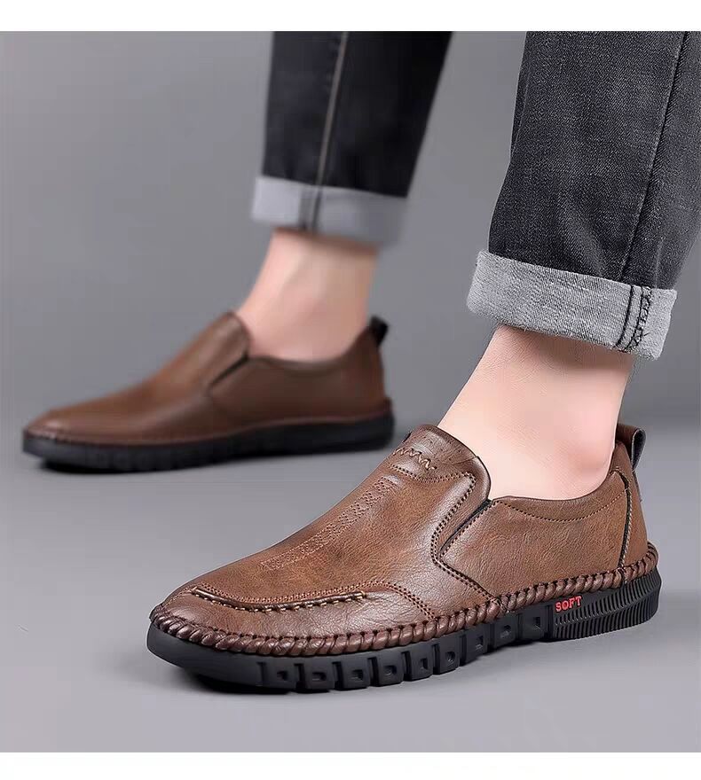 Konec roku – snížení cen!👞Omezená sleva 50 %【39-44】Pánské sportovní boty 2026 z pravé kůže, s měkkou podrážkou, protiskluzové a prodyšné.