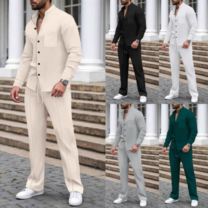 ⏳Ograničena ponuda 50%⏰Muški visokokvalitetni ležerni set od 2 hlača s vafl uzorkom