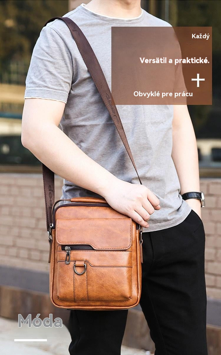 🔥Nová akcia 50% zľava 👜 Pánska moderná a každodenná kožená taška s veľkou kapacitou