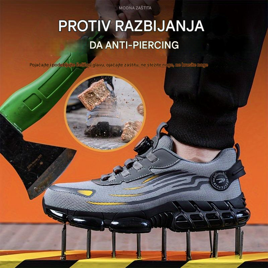 💥🥾【Veliki pad cijene 🔥】【Knauf radne čizme】Prikladne za svakodnevnu upotrebu, otporne na udarce i probijanje, dizajn s čeličnom kapicom, udobne i sigurne cipele, neklizajuće.