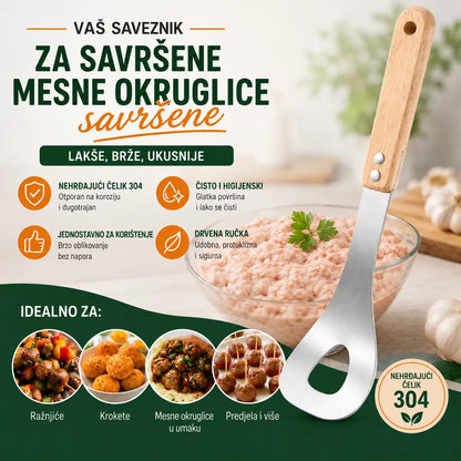 🍖 【2 komada】Kalup za mesne okruglice od nehrđajućeg čelika 304 – Idealno za izradu mesnih i ribljih okruglica, savršeno za kuhanje kod kuće 🥄