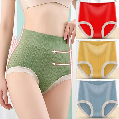 💖【🔥6 komada za 30 EUR】Gaćice visokog struka s efektom povećanja stražnjice, izrađene od najkvalitetnijeg pamuka ✨️ (45-105 kg)