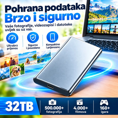 ⚡【32TB】💾 Ultra-tanki SSD nove generacije | Veliki kapacitet i velika brzina | Prijenosna pohrana 🚀