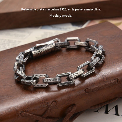 🔥【Compra 1, llévate 1 gratis】Pulsera de cuentas retorcidas de plata S925 para hombre