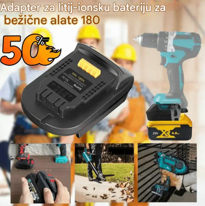 ⚡Adapter za litijeve baterije za električne alate od 18 V, jednostavno napajanje raznih alata.