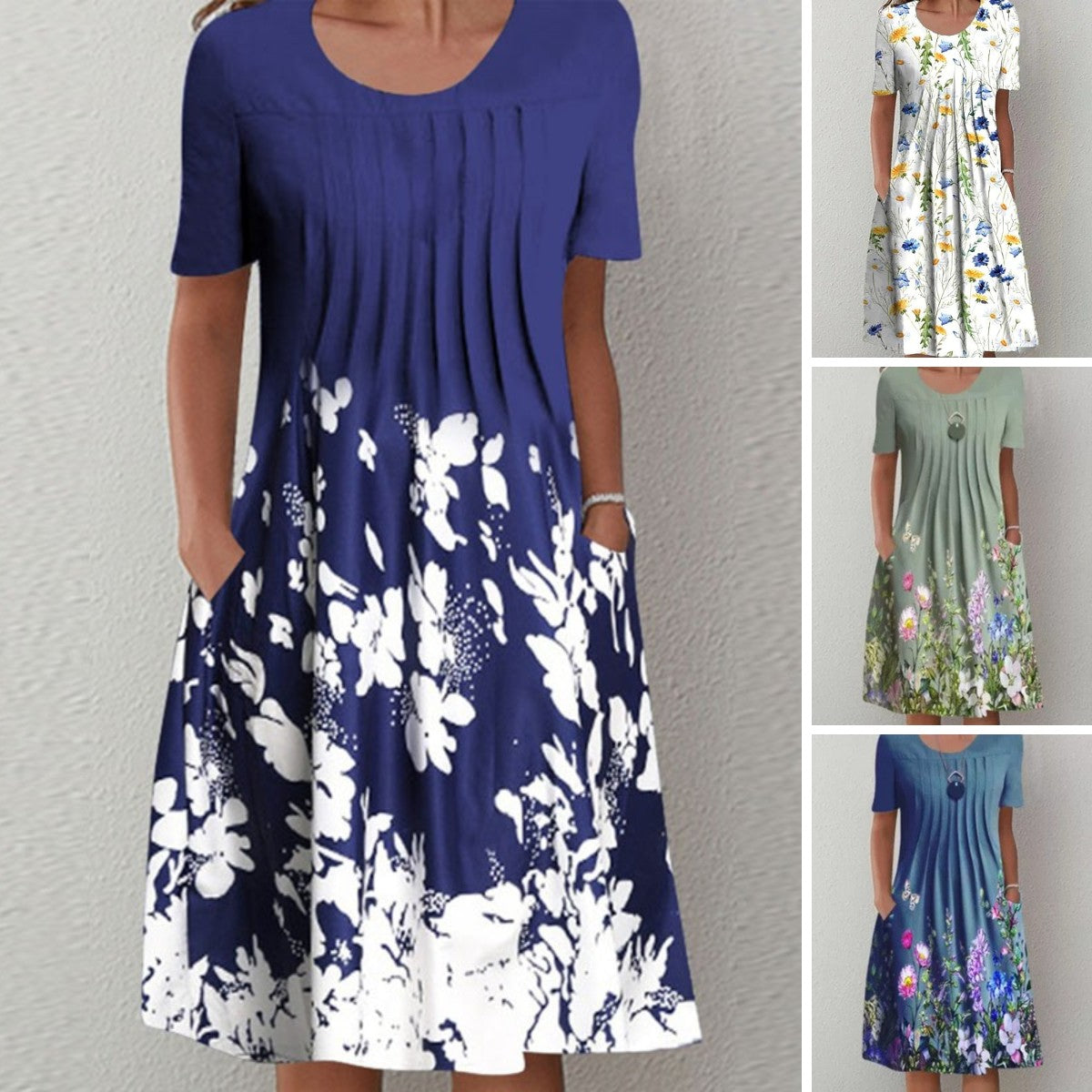 🎁【S~3XL】Nuevo vestido floral para mujer 😍3659919 