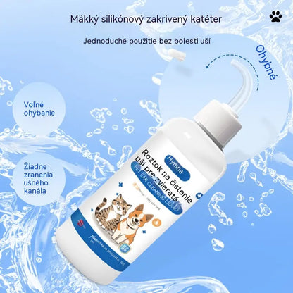 🐶🐱 Čistič uší pre psy a mačky, jemná starostlivosť proti ušnému mazu, nečistotám a svrbeniu
