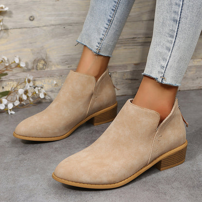 👢【36-43】Botas Martin de mujer, tacón grueso, nuevo estilo punta para otoño e invierno, cómodas para diario, versátiles y a la moda.
