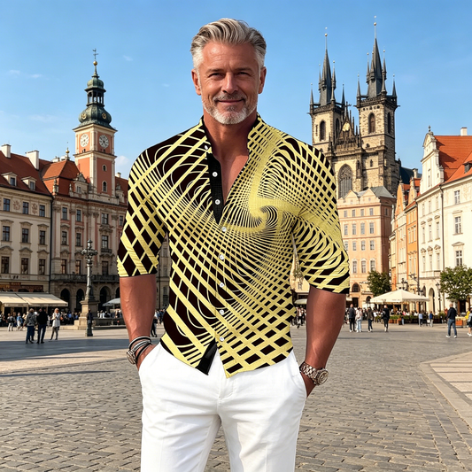 💥💥【Vremenski ograničena promocija】👔【S-6XL】Muška pamučna košulja s printom