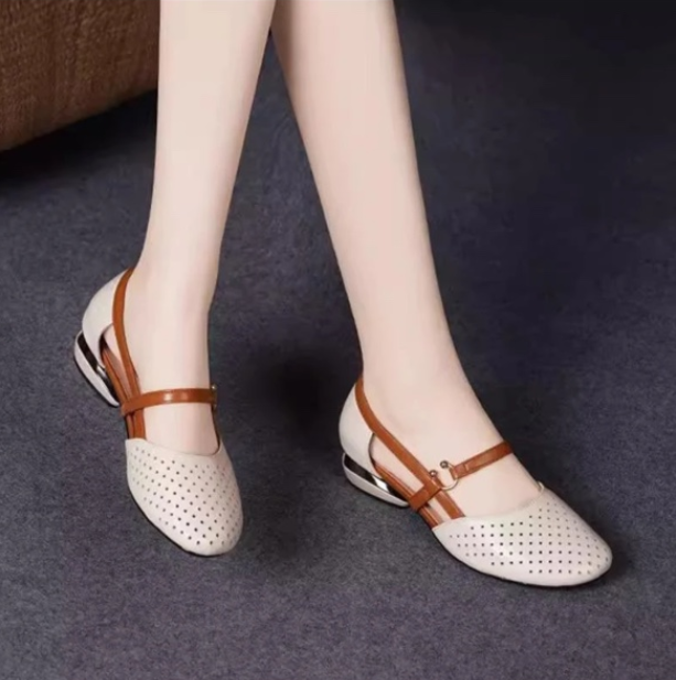🔥🌴【35-42】Proljeće 2026., Ženske sandale, elegantne, od prirodne kože, s malom petom, mekani potplat