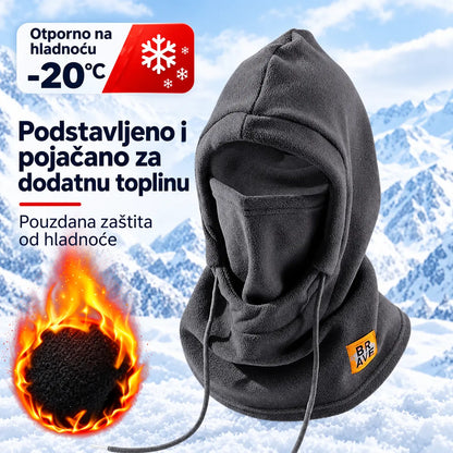 ❄️ Potpuno termalna kapa s flis podstavom koja grije do -20 stupnjeva Celzija. ⛷️ Idealna za skijanje, vožnju motociklom i aktivnosti na otvorenom.