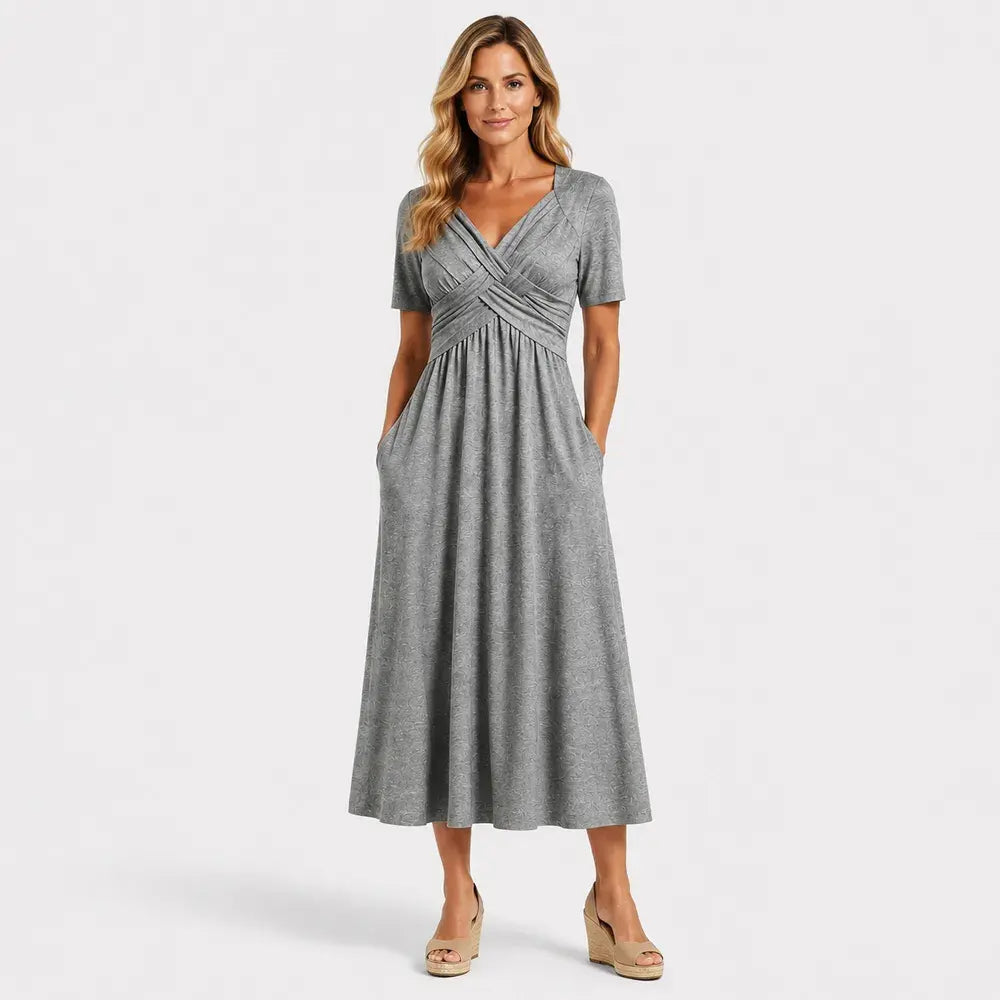 💟【50% POPUSTA】【S-3XL】Ležerna haljina srednje duljine u čistim bojama