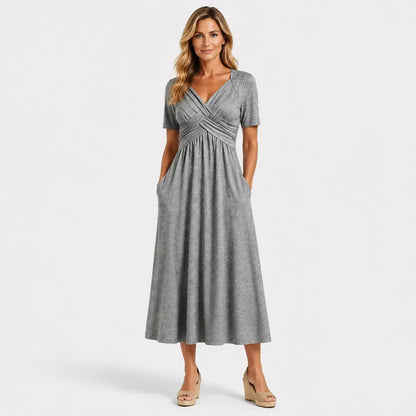 💟【50% POPUSTA】【S-3XL】Ležerna haljina srednje duljine u čistim bojama
