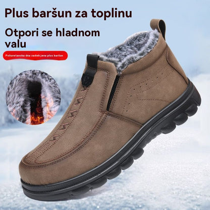 [Veličine 39-47] Nove zimske muške tople ležerne pamučne čizme, okruglog dizajna s vrhom, tople i udobne, neklizajuće i izdržljive.