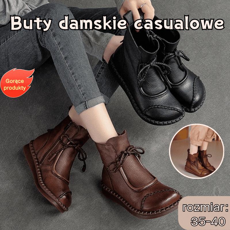 👢🔥【35-40】40% zniżki - 👍 Nowe retro miękkie skórzane buty Martin na wczesną jesień 2025, przewiewne i wygodne