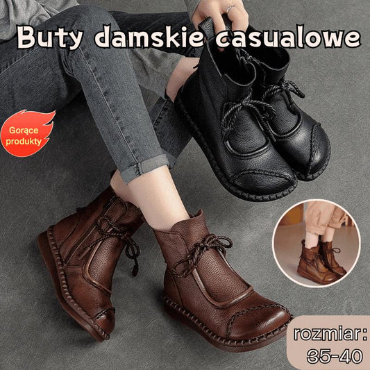 👢🔥【35-40】40% zniżki - 👍 Nowe retro miękkie skórzane buty Martin na wczesną jesień 2025, przewiewne i wygodne