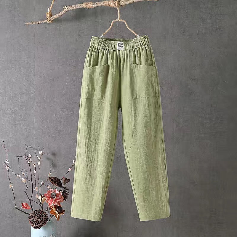 👖[M-4XL] Nove ženske hlače širokih nogavica, udobne i ležerne, izrađene od laganog i prozračnog lana, izuzetno udobne.