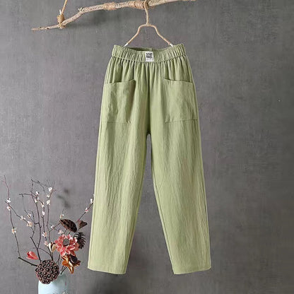 👖[M-4XL] Nove ženske hlače širokih nogavica, udobne i ležerne, izrađene od laganog i prozračnog lana, izuzetno udobne.