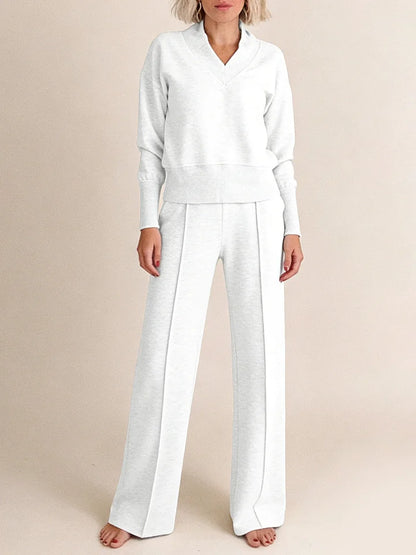 🥰📢📢50% έκπτωση!!!【M-5XL】Σετ Γυναικείου Κοστουμιού 2026 | Σετ Δύο Τεμαχίων με Μακρυμάνικο Πλεκτό✨