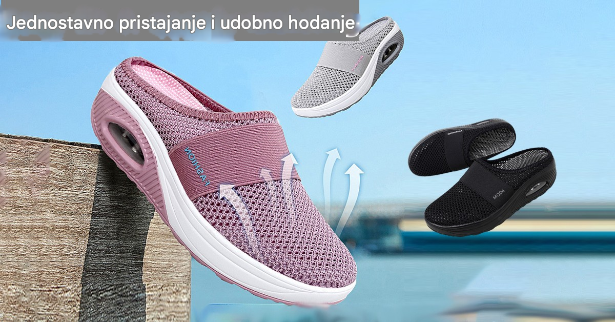 👉 Ženske papuče s zračnim jastukom【35-43】｜prozračna mreža｜mekani potplat s amortizacijom, ne umara stopala