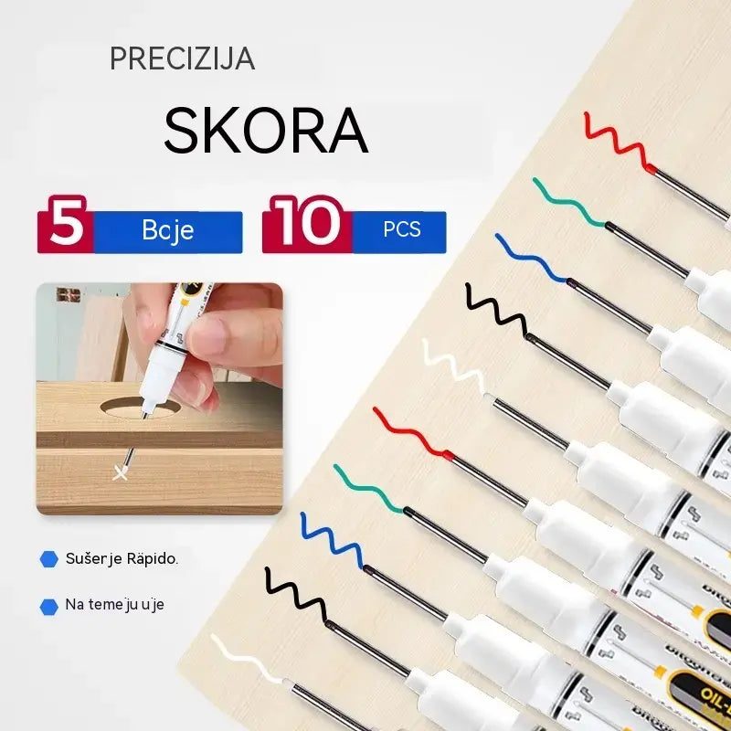 💯 10 komada ⚽ Precizni markeri za duboke rupe, uske prostore i teško dostupna mjesta