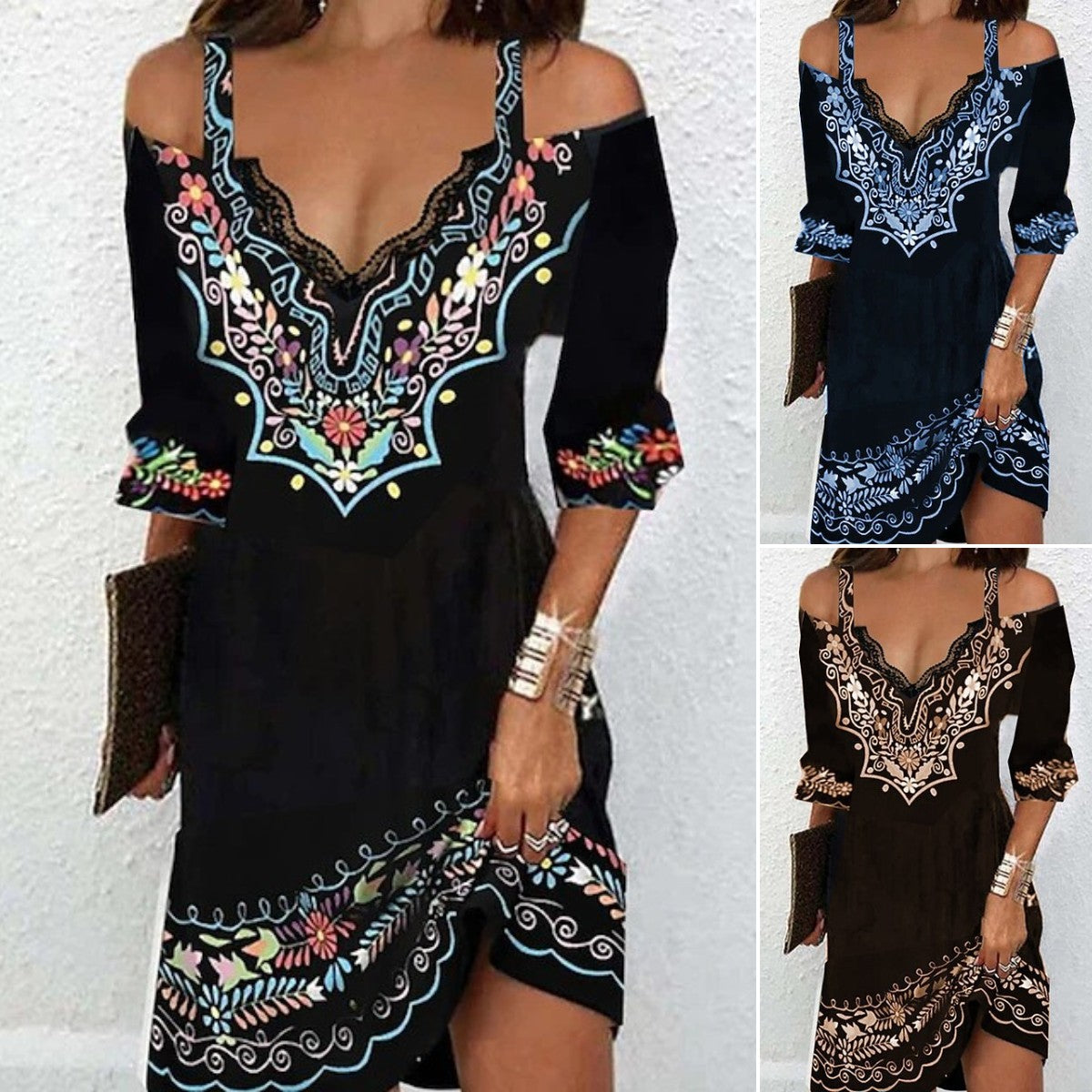 👗🌸【S-5XL】Нова рокля с дълъг ръкав пролет-лято 2026 - Копринено докосване