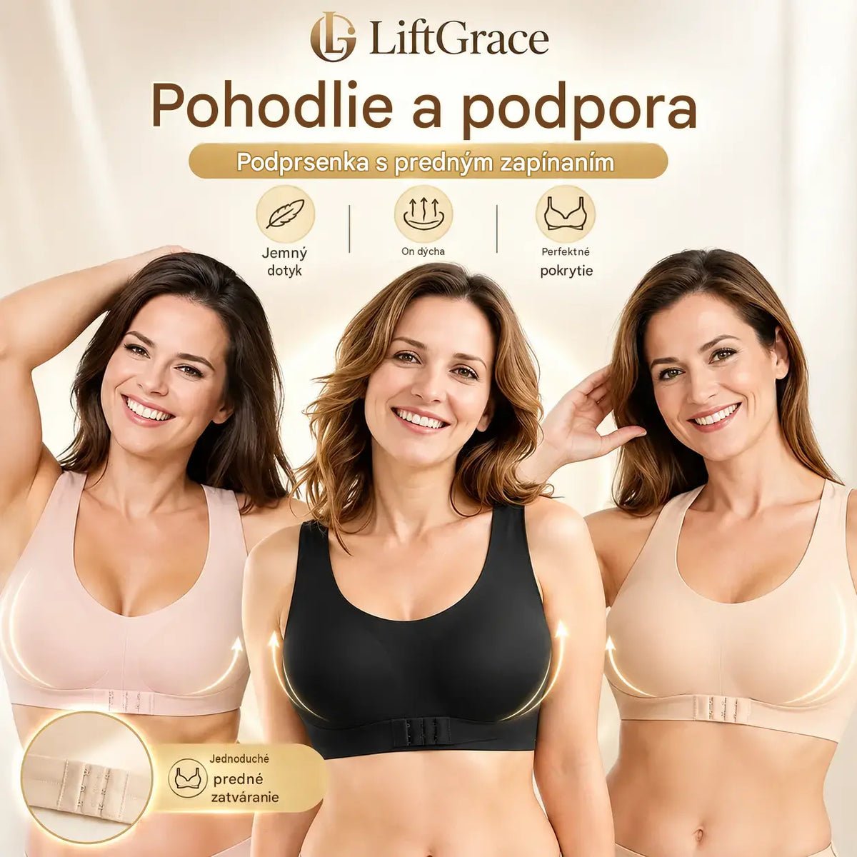 2 položky za 24 eur🎉VÝPREDAJ POSLEDNÉHO DŇA - ZĽAVA 60%⚡Podprsenka s jednoduchým zapínaním spredu a prekríženým chrbtom, korekciou držania tela a podprsenkou bez kostic pre plnú oporu a pohodlie