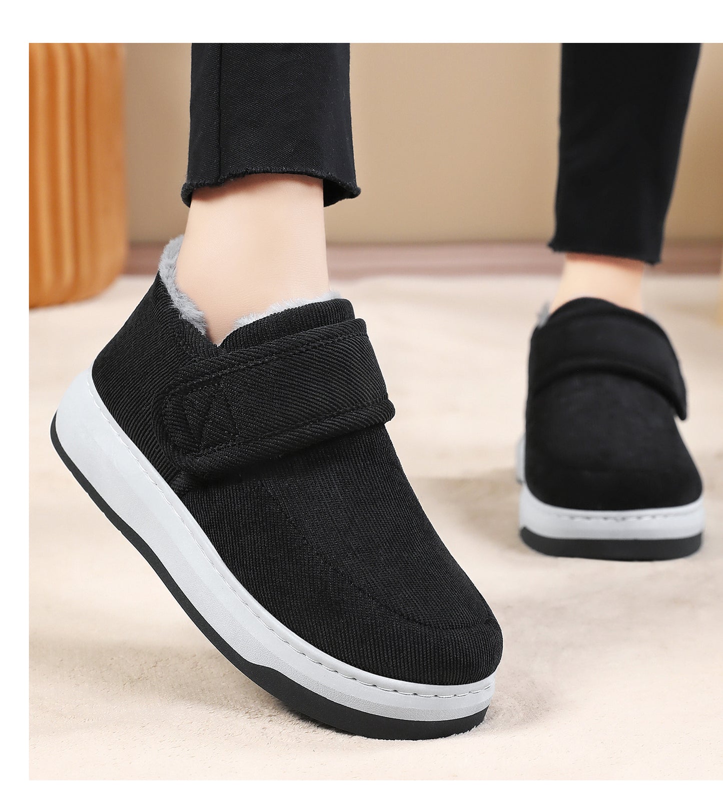 ❤❄ Zimske debele pamučne ženske cipele za starije osobe, tople cipele s flis podstavom za srednju i stariju dob, prikladne za nošenje na otvorenom