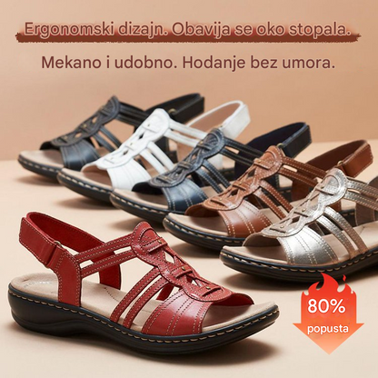 👡💥【Veličine 35-43】Mekane i udobne ženske sandale od prave kože, ležerne sandale za plažu s otvorenim prstima za žene.