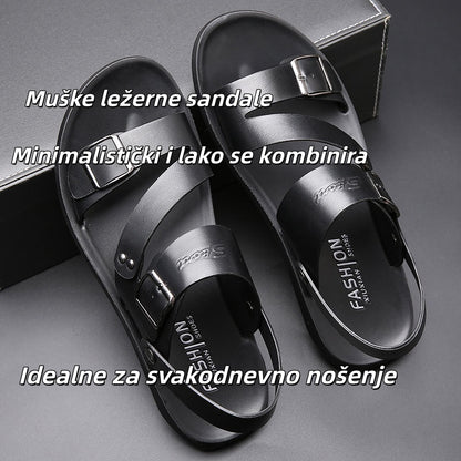 🌿 Proljetna posebna ponuda [39-28] Nove muške ljetne sandale od mekane prave kože s dvostrukom kopčom ✅ Plaćanje pouzećem dostupno