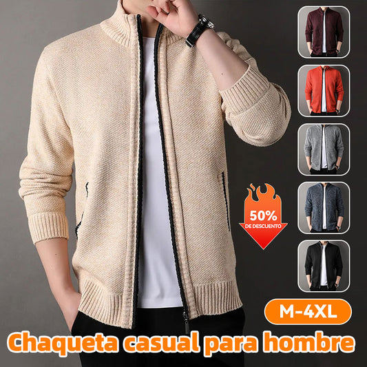 ✨2026 Novi Muški Kardigan od Vune ❄️, s patentnim zatvaračem, visokim ovratnikom, topao i udoban za jesen i zimu