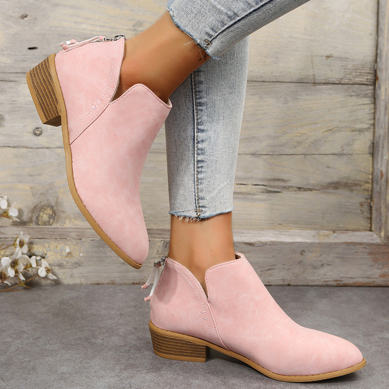 👢【36-43】Botas Martin de mujer, tacón grueso, nuevo estilo punta para otoño e invierno, cómodas para diario, versátiles y a la moda.