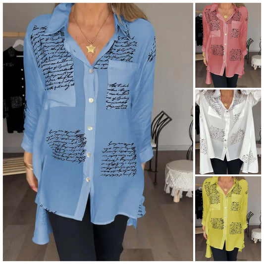 🎁 Nova modna košulja s printom na preklop proljeća 20253911358